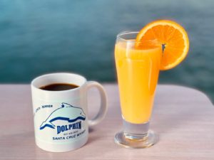 Dolphin Restaurant Breakfast Orange Juice and Coffee